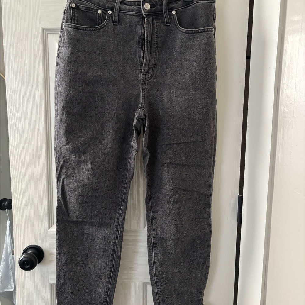 Madewell Women's Black / Gray Straight Leg Jeans